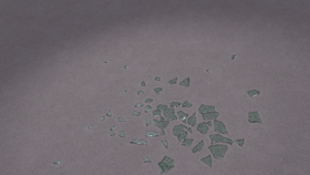 dropping glass slab