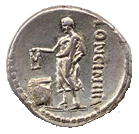 Ancient Roman coin showing voting